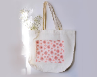 Sakura Cherry Blossom Floral Tote Bag,colorful Flower Bag