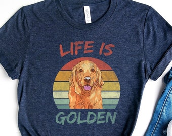 Mr Golden Retriever Dog Silhouette Mens Tee Shirt Pick Size Color Small-6XL