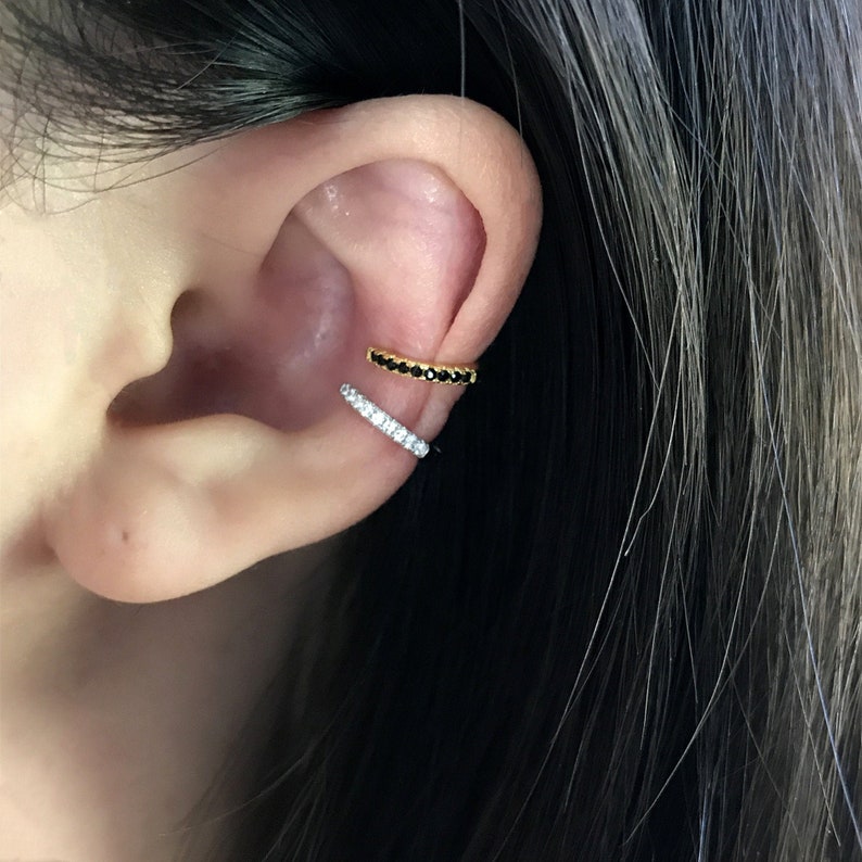 Boucles d'oreilles Aria, Bague dOreille pour Cartilage Zircon Or Simple et délicate, Boucles doreilles doreille de conch avec des zircons image 3