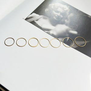 Gold Plated Ultra Thin Simple Band Stackable Ring