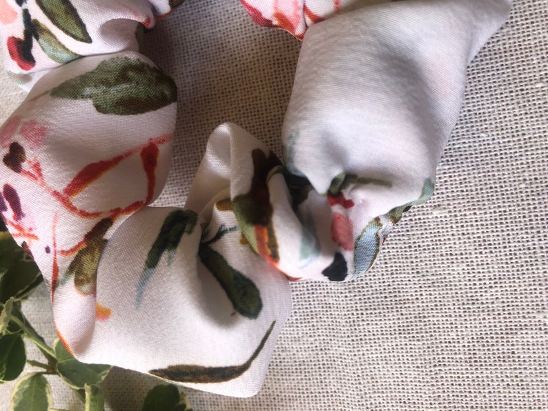 Primrose Hair Scrunchie material for hair floral watercolor hair scrunchie hair accessory