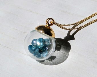 Blue Zircon Pendant Necklace, Blue Zircon Necklace, Blue Zircon Pendant, Blue Zircon Jewelry, 1ct, Gemstone Necklace, Gift For Her