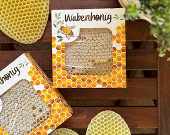 Wabenhonig aus 100% Naturbau im Holzrähmchen – Regionaler Imkerhonig aus Wolfsburg, Deutschland