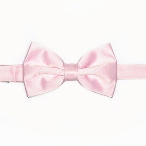 Men's Premium Solid Light Pink Formal Vest Necktie Bow Tie Pocket ...