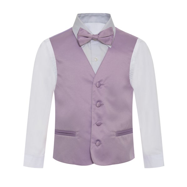 Solid Vest and Tie Sets - Lavender main image 1