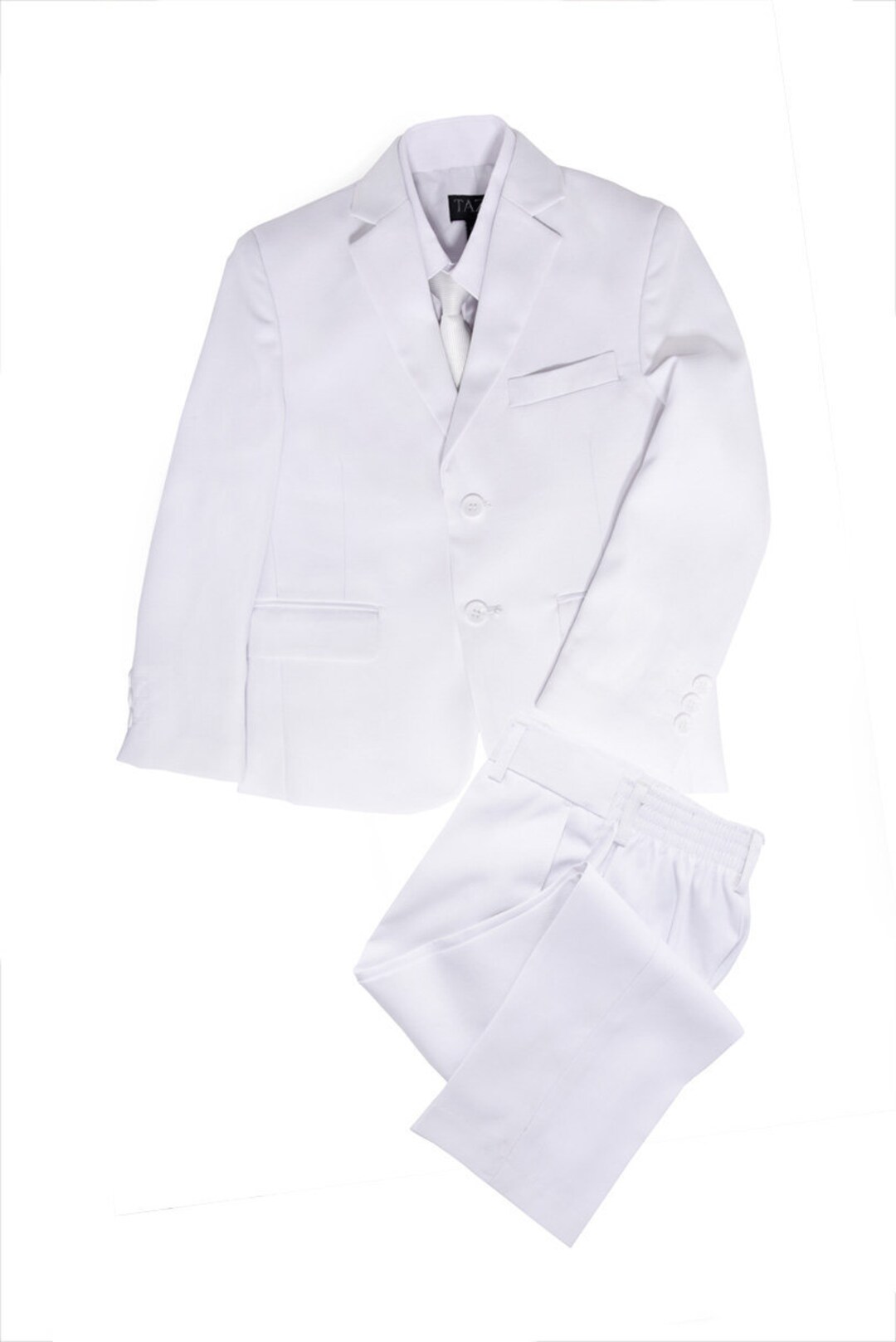 Boys Premium White Five Piece Suit Set - Etsy