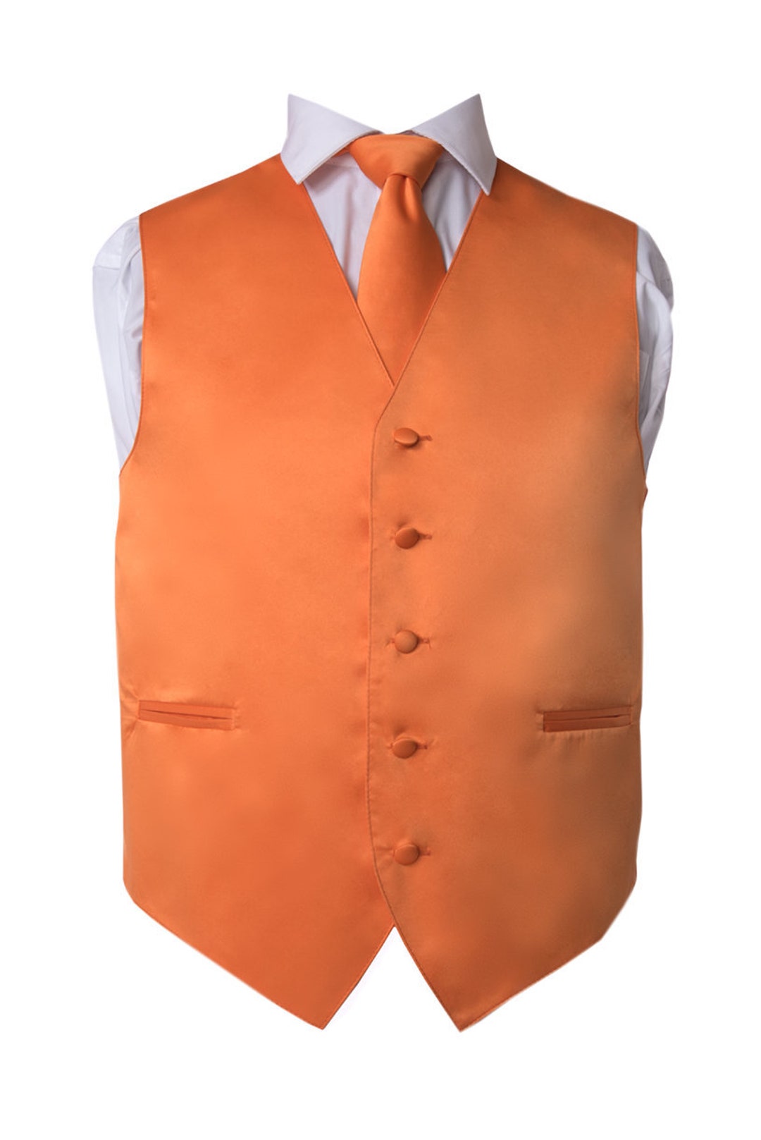 Mens orange dress best sale vest