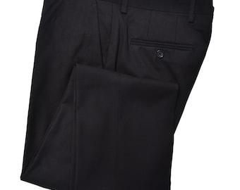 Men's Premium Navy Blue Classic Fit Pleated Dress Pants - Etsy