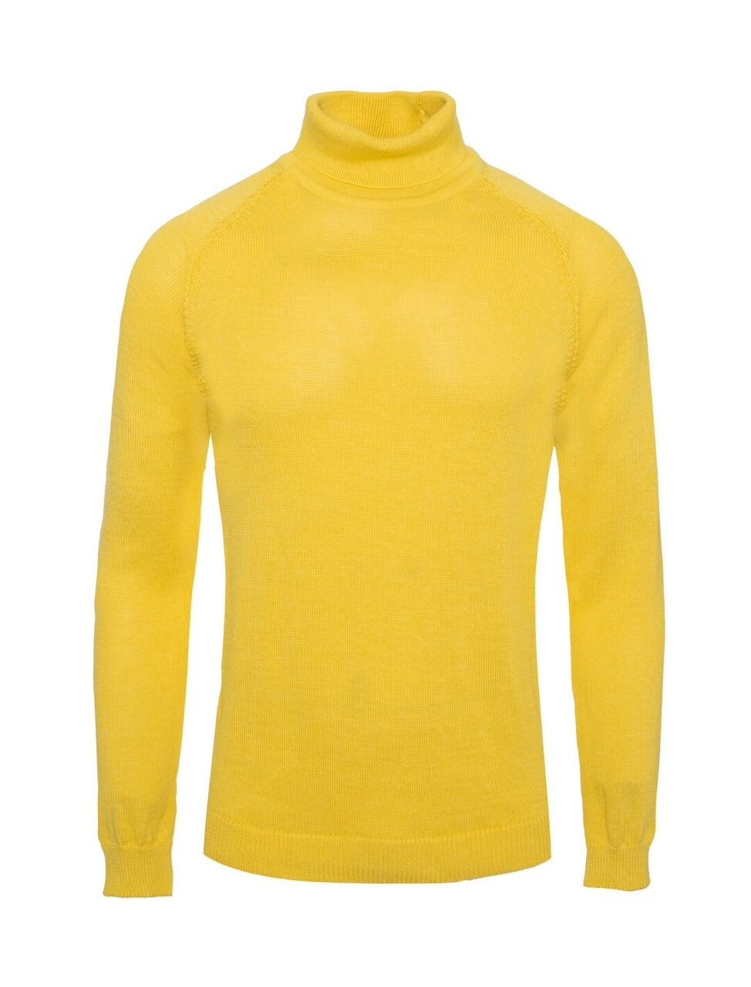 Mens Premium Yellow Slim Fit Knitted Pullover Turtleneck Sweater - Etsy