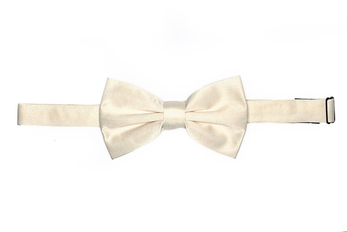 Men's Premium Solid Ivory Formal Vest Necktie Bow Tie - Etsy