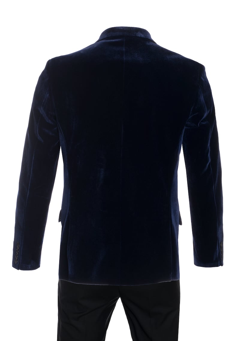 Men\u2019s Premium Modern Fit Black Velvet Blazer Jacket