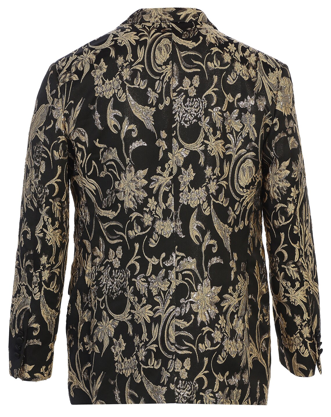 Mens Premium Black and Gold Paisley Patterned Tuxedo Etsy