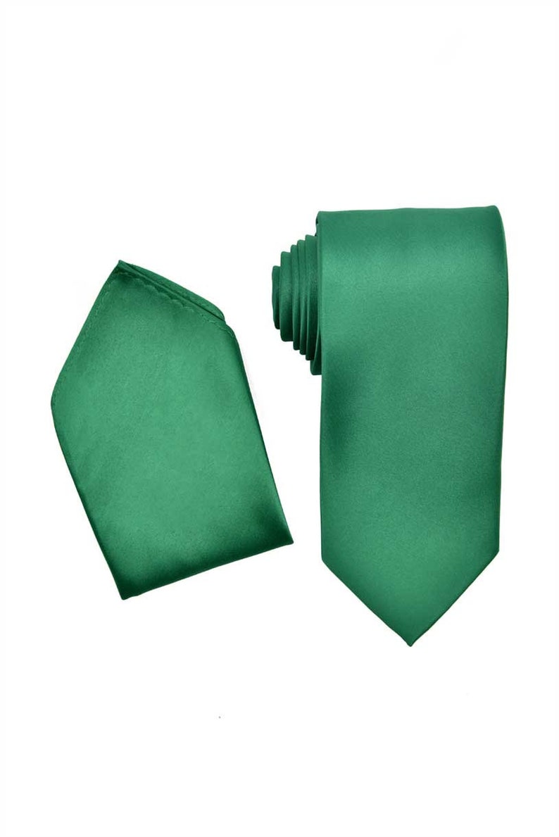 Men's Premium Solid Emerald Green Formal Vest Necktie Etsy