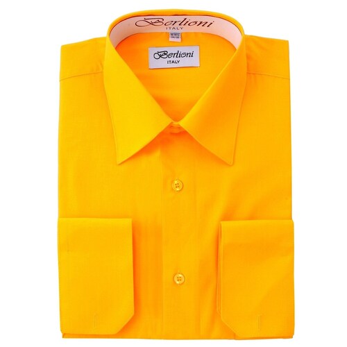 Men's Premium Modern Fit Lemonlight Yellow Dress Shirt Etsy