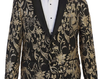 black and gold dinner jacket
