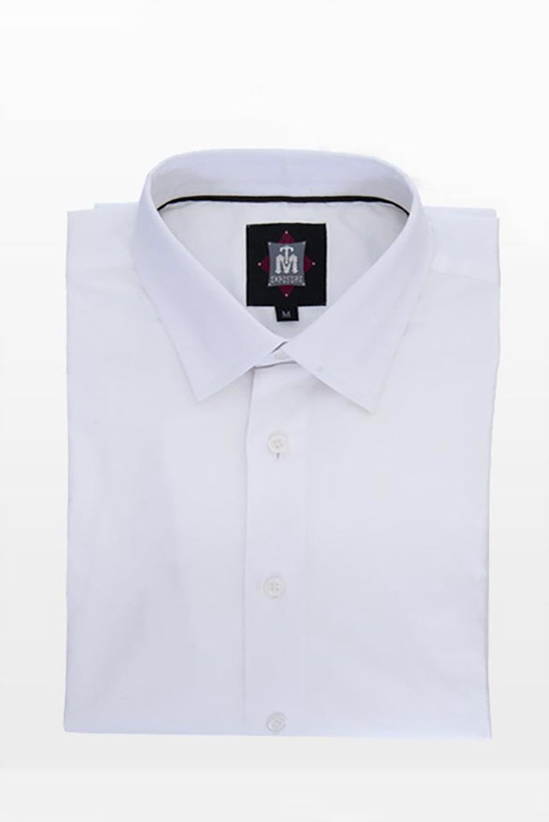 Men's Premium Slim Fit White Dress Shirtstretch Fabric Etsy
