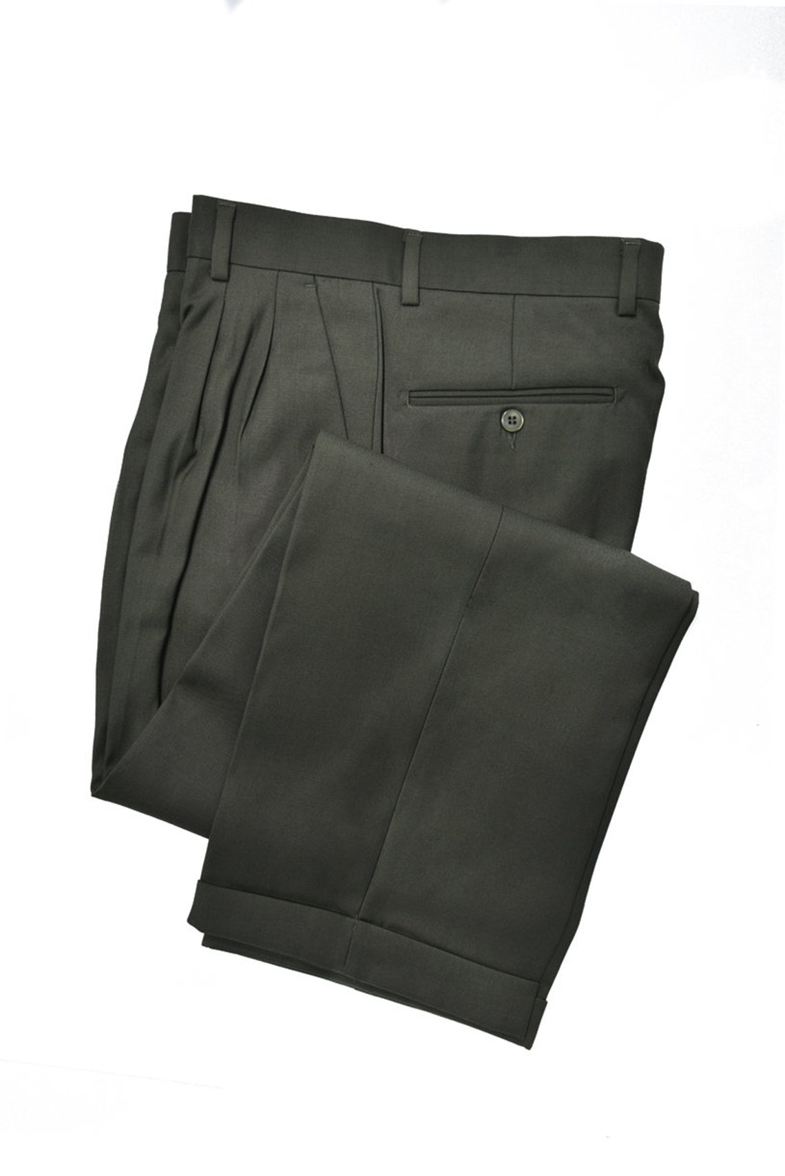 Haggar Men's Classic-Fit Pleated Dress Pants - 38Wx32L - Elastic Waist