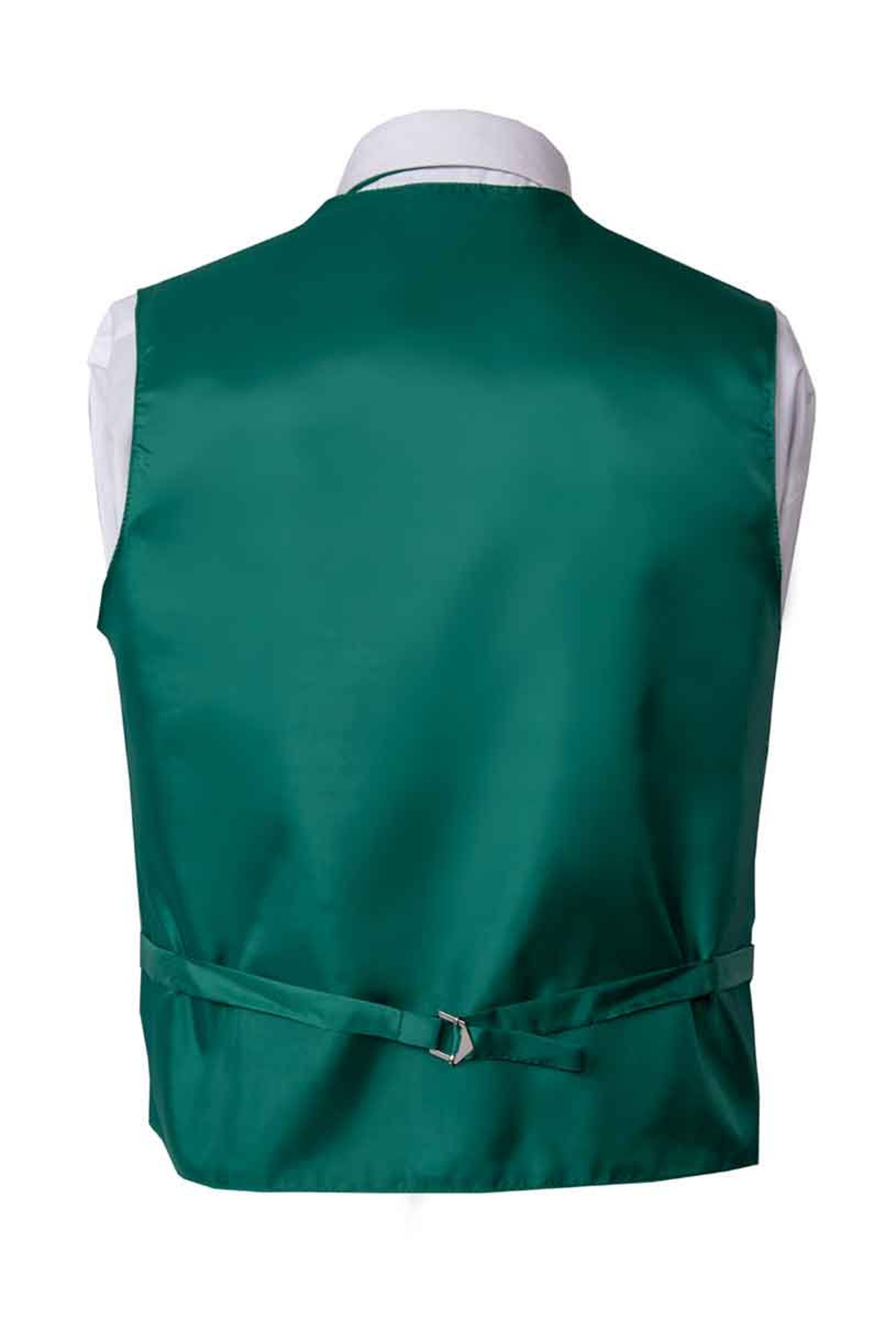 Men's Premium Solid Emerald Green Formal Vest Necktie Etsy