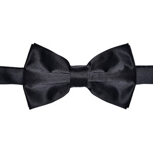 Men's Premium Solid Black Formal Vest Necktie Bow Tie Pocket Square ...