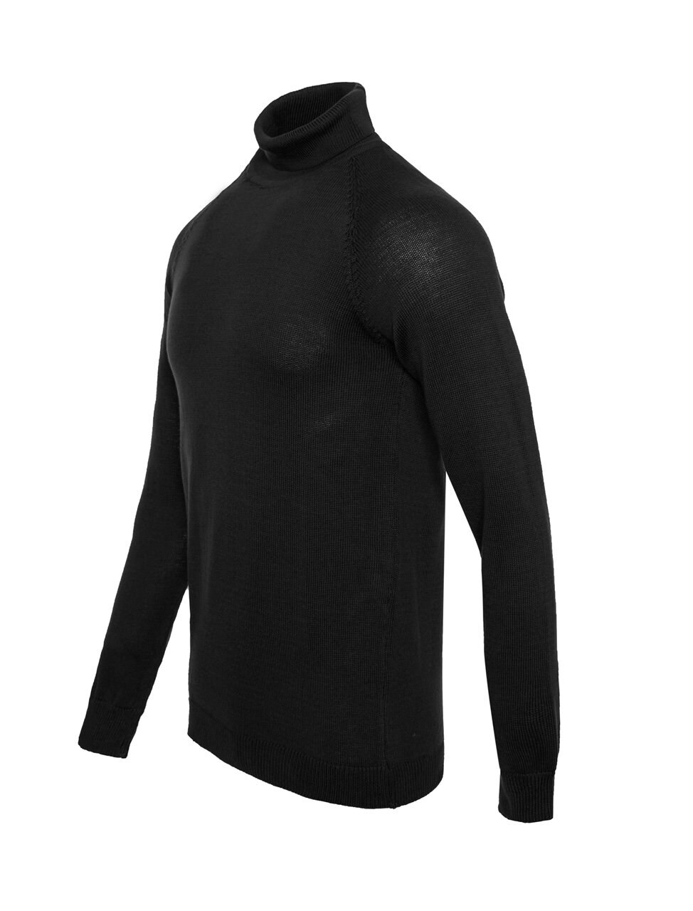 Mens slim fit black turtleneck sweater top