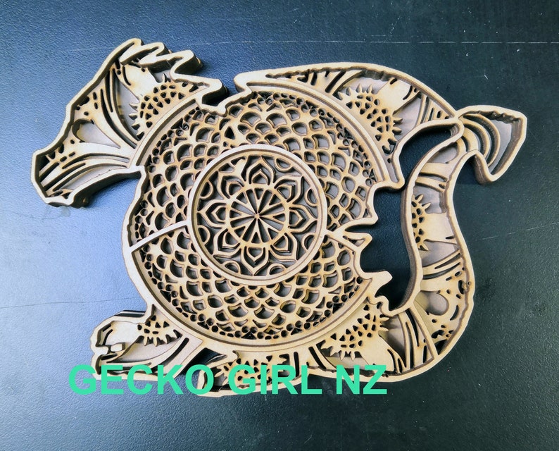 Download 3D 4 layer Mandala Dragon Paper/Laser Cut Digital Download ...