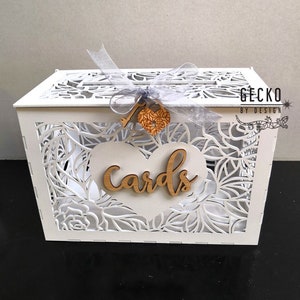 Bruiloft Card Box DIGITALE DOWNLOAD SVG-sjabloon