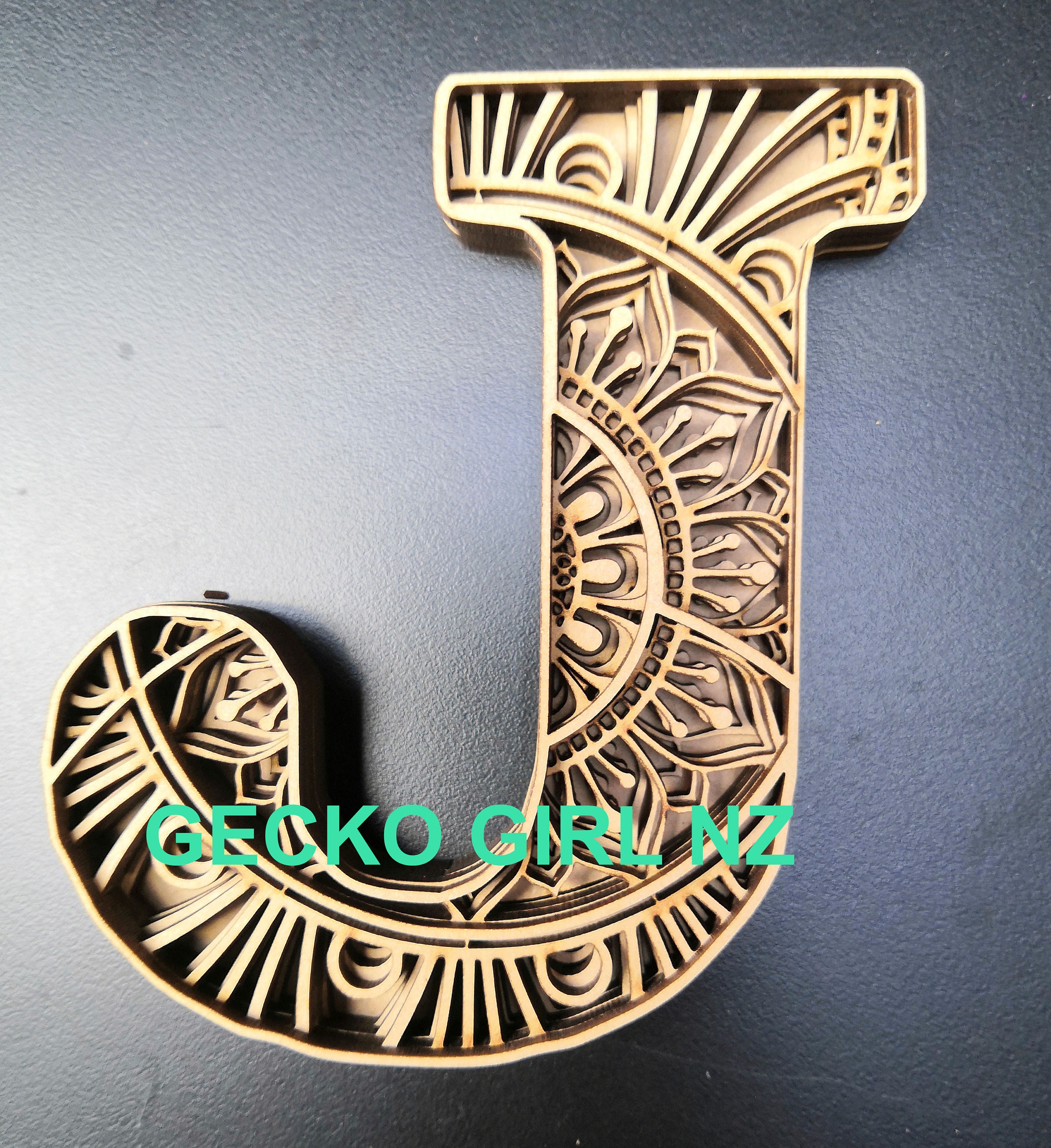 Download 3D 5 layer Letter J Mandala Paper/Laser Cut Digital ...