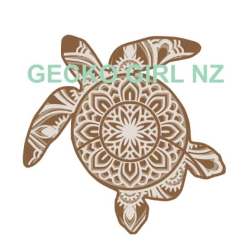 Download 3D 4 layer Mandala Turtle Paper/Laser Cut Digital Download ...
