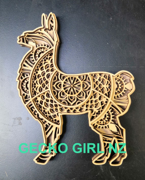 Download 3d 4 Layer Mandala Llama Paper Laser Cut Digital Download Svg Etsy