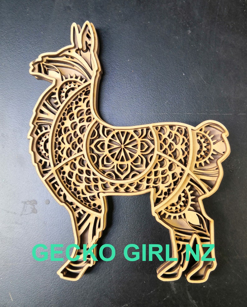 3D 4 layer Mandala Llama Paper/Laser Cut Digital Download ...