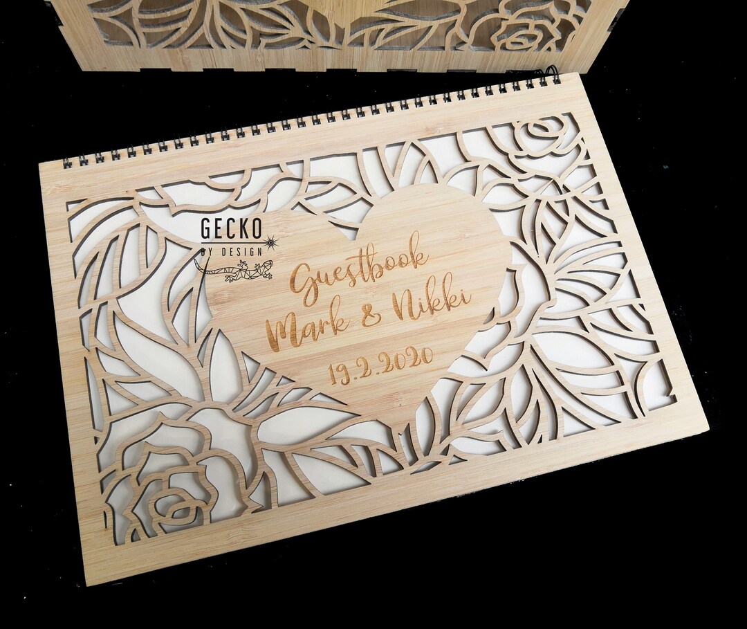 Wedding Guest Book DIGITAL DOWNLOAD SVG Template Etsy