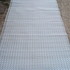 African rug made from recycled plastic