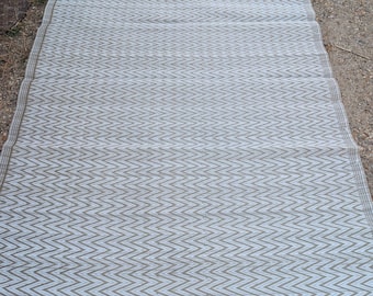 African rug made from recycled plastic