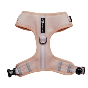 Verstellbares Hundegeschirr | Rosa | Blush | Weiß | Neopren-Harness | Sportliches Hunde Geschirr
