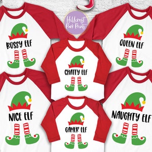 Kerst Elf Pyjama Shirt Bundel SVG, PNG, DXF, voor Cricut of Sillouette, Instant Download