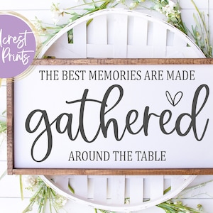 The Best Memories Are Made Gathered Around The Table SVG, Rustic Farmhouse Decor Svg, Kitchen Quote Svg, PNG, DXF, Digital Download