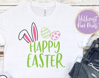 Happy Easter SVG, Easter Bunny Svg, Kids Easter Svg, Funny Easter Svg, Cricut Cut File, Png, Dxf