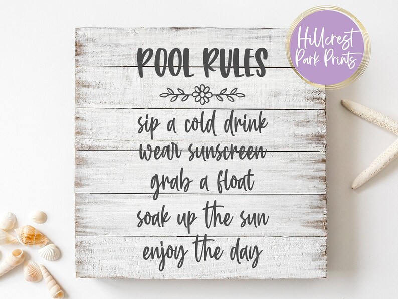 Pool Rules SVG, PNG, DXF, Pool Patio Sign Svg, Pool Deck Sign, Outdoor ...