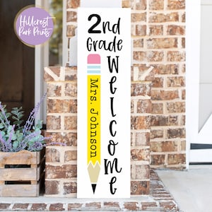 Second Grade Welcome Sign SVG, Teacher Svg, Second Grade Classroom Sign Svg, Back To School Svg, First Day Of School SVG, 2nd Grade Svg