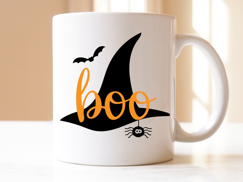 Download Boo Halloween Witch Hat Graphic For T-Shirt SVG PNG DXF | Etsy