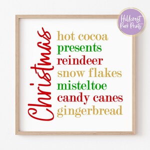 Signe de mots de Noël SVG, PNG, DXF, pour l’artisanat de décor de vacances, signe ou oreiller, fichier de coupe numérique, téléchargement immédiat