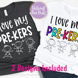 I Love My PreKers, Preschool Teacher Shirt SVG, Png, Dxf, Eps, Back To School Svg, First Day Of School Svg, Preschool Shirt SVG, PreK SVG