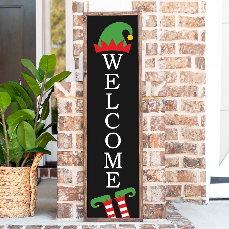 Welcome Santa Elf Sign - Etsy