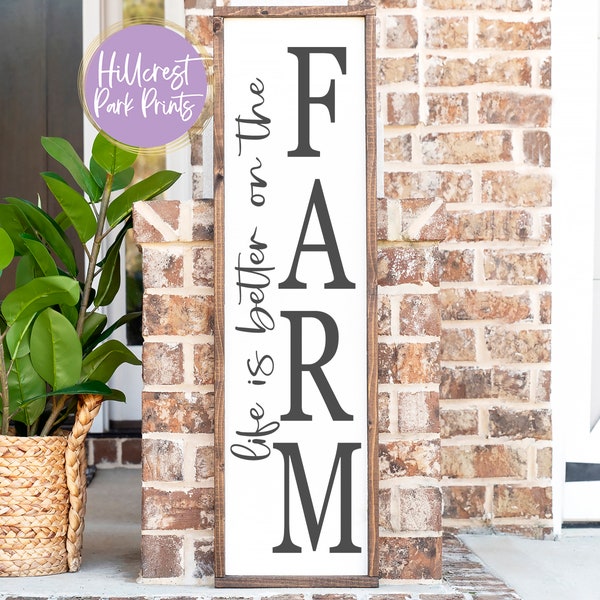 Life Is Better On The Farm Sign SVG, Png, Dxf, Spring Decor Svg, Front Door Sign SVG, Garden Sign, Fall Sign Svg, Digital Cut File