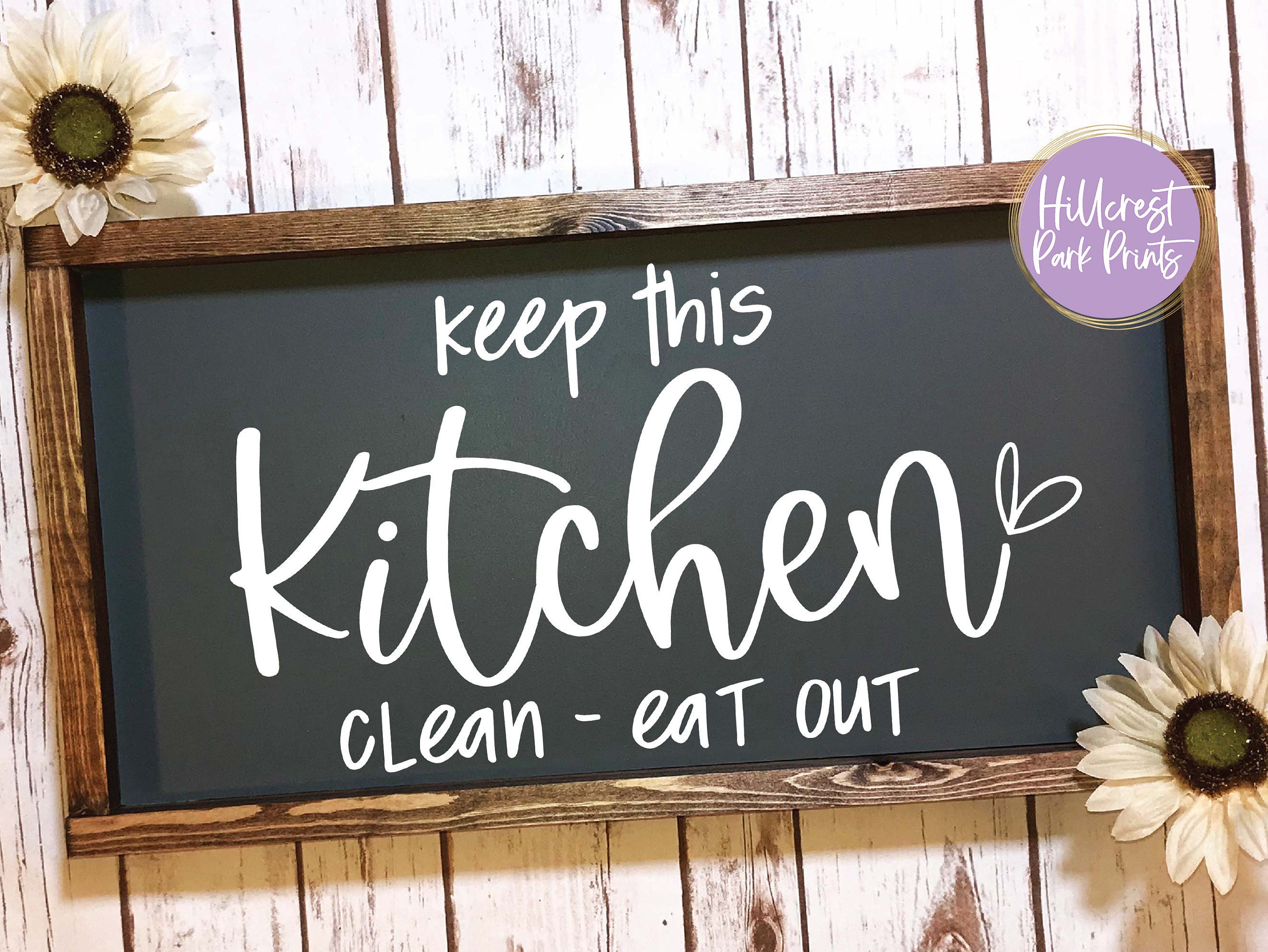 Bamboo Cutting Board. Keep This Kitchen Clean Eat Out. Hanging, Vinyl  Lettering Cutting Board. 8.5x5.5. 