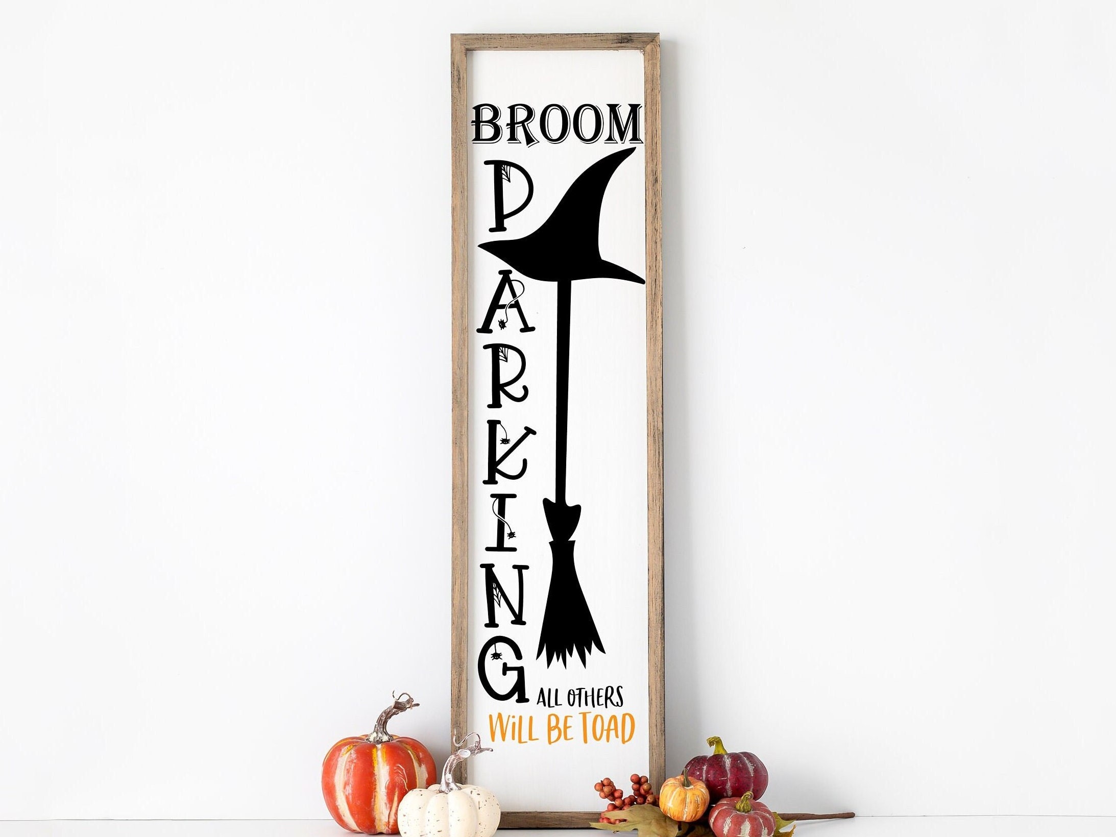 Broom Parking SVG, PNG, DXF, Halloween Vertical Porch Sign, for Cricut ...