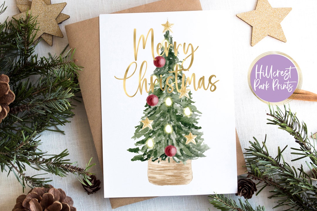 Printable Christmas Card PDF, Printable Christmas Gift Tag PDF ...