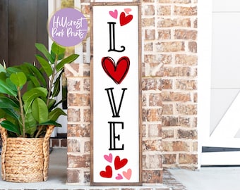 Love Lives Here Valentine's Day Porch Leaner Sign 4ft 5ft 6ft Porch Sign