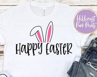 Happy Easter SVG, Easter Bunny Svg, Kids Easter Svg, Funny Easter Svg, Cricut Cut File, Png, Dxf