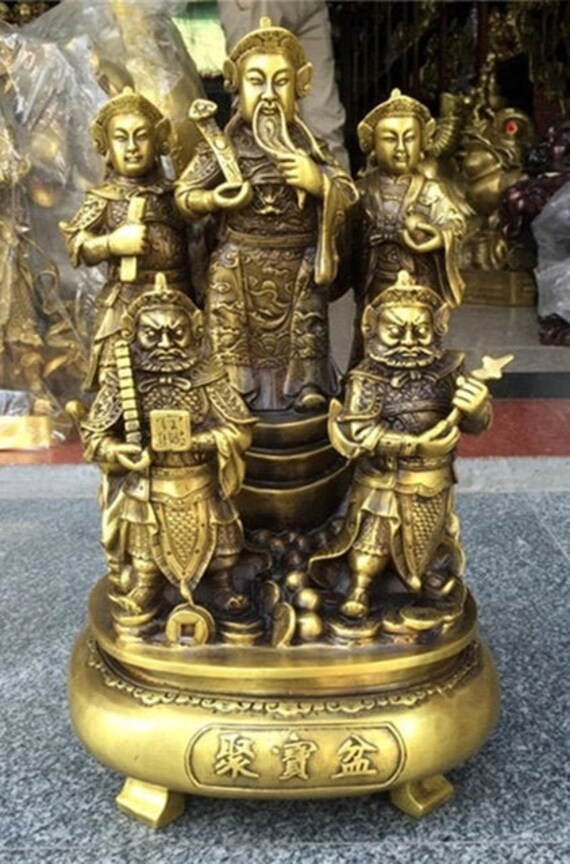 China Seiko carving pure brass God of Wealth statue China Seiko carving pure brass God of Wealth statue